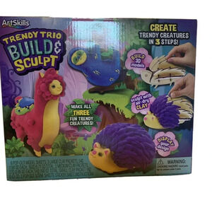 NEW ArtSkills Build and Sculpt 3D Llama Hedgehog Sloth Complete 16pc Model Kit